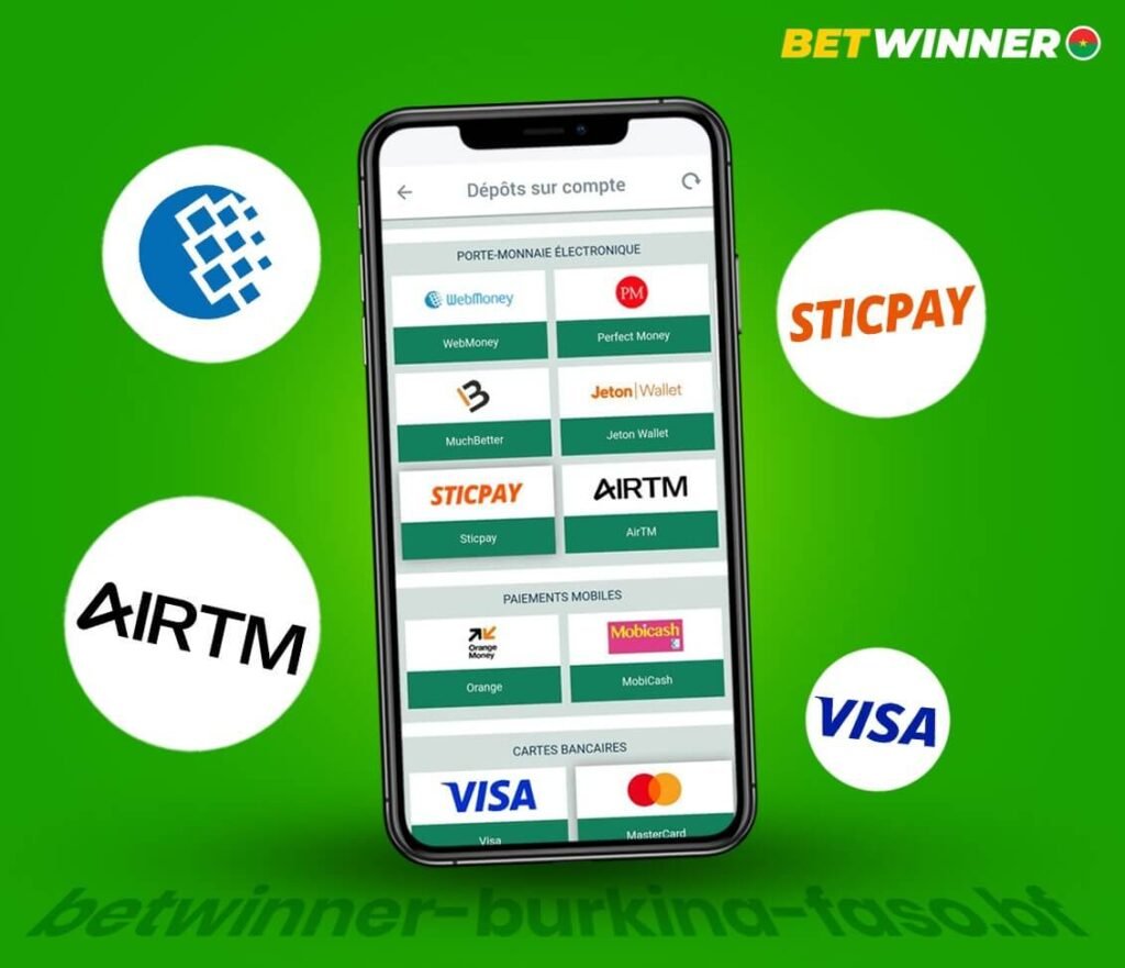Méthodes de paiement Betwinner Burkina Faso