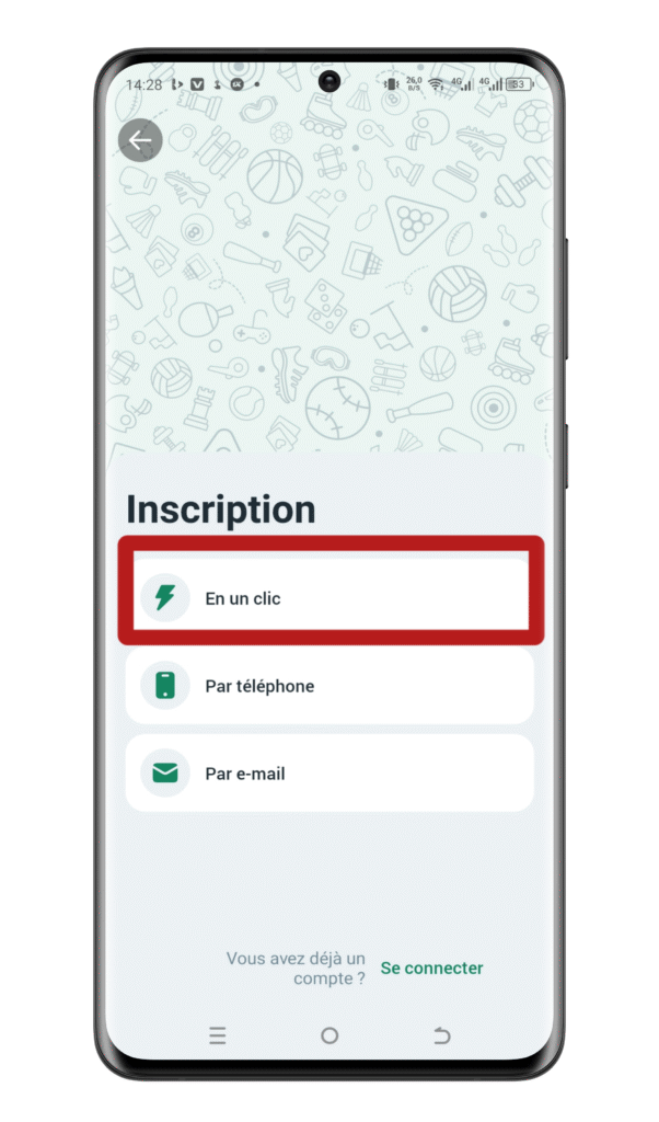 Choisissez la méthode « En un clic »